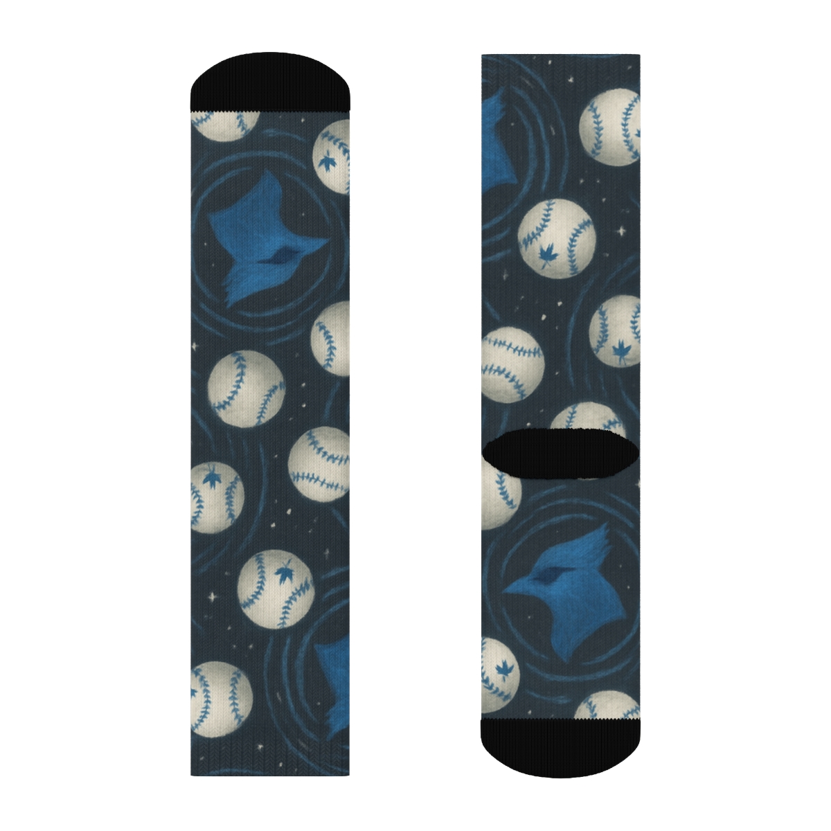 Starfield-Blue Jays Baseball Orbit Grid premium sports crew socks