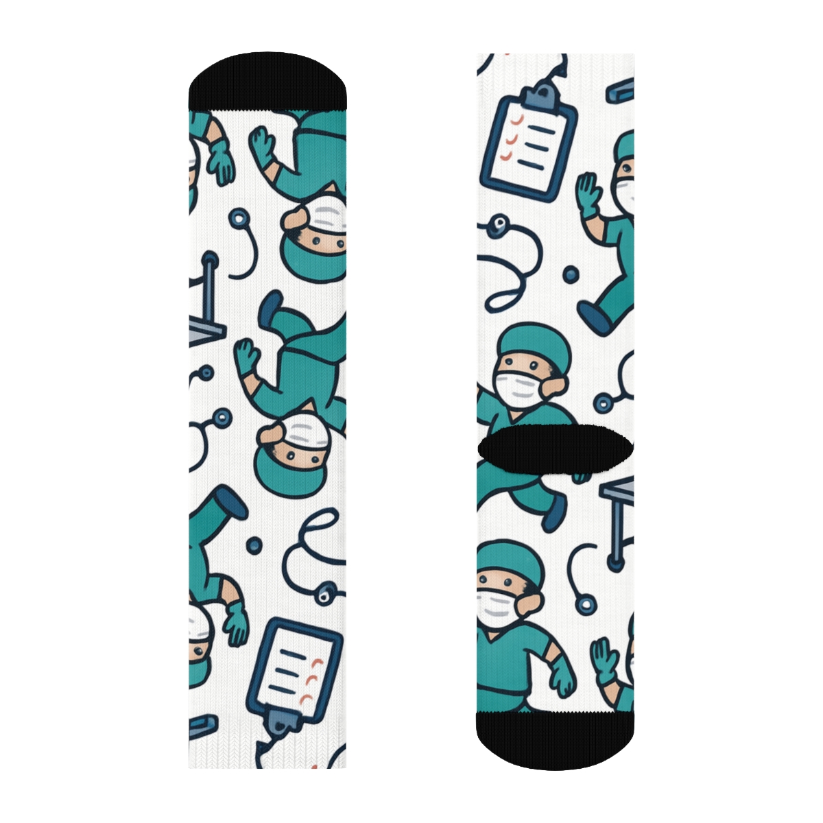 Sterile White Operating Room Parade With Surgeon Icons soft everyday crew socks