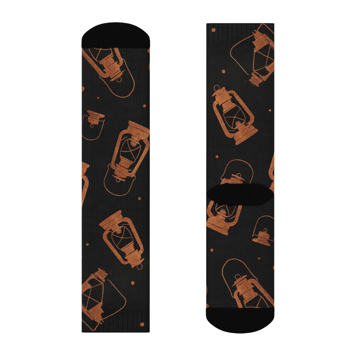 Storm Lantern Scatter On Charcoal Field premium sports crew socks