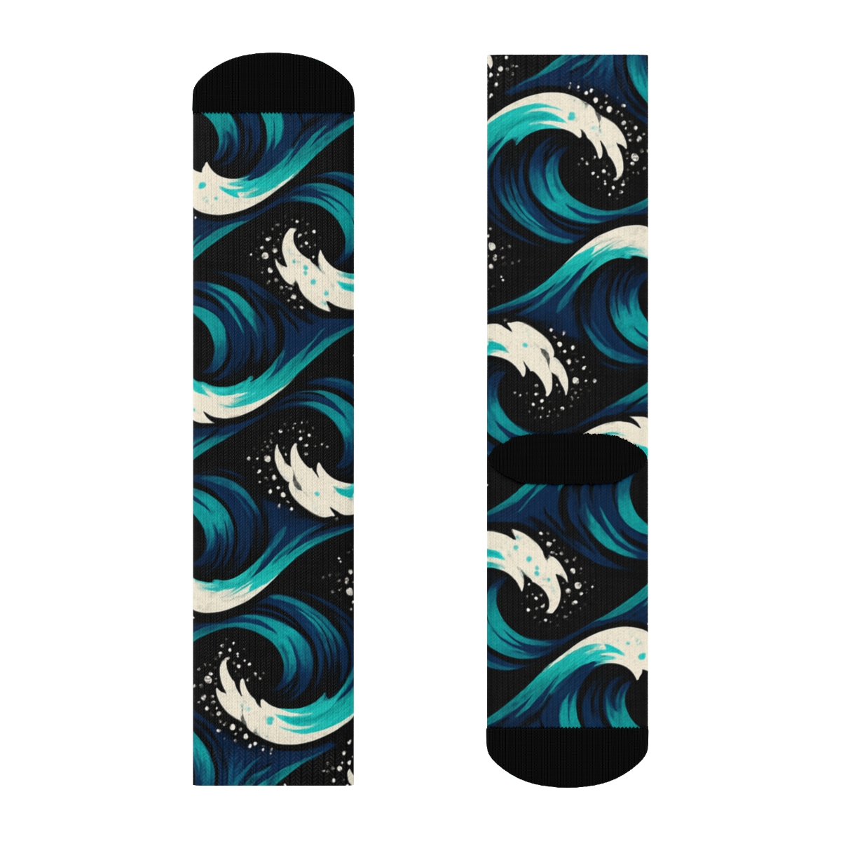 Storm Line Surf Arcs On Midnight Sea custom crew socks