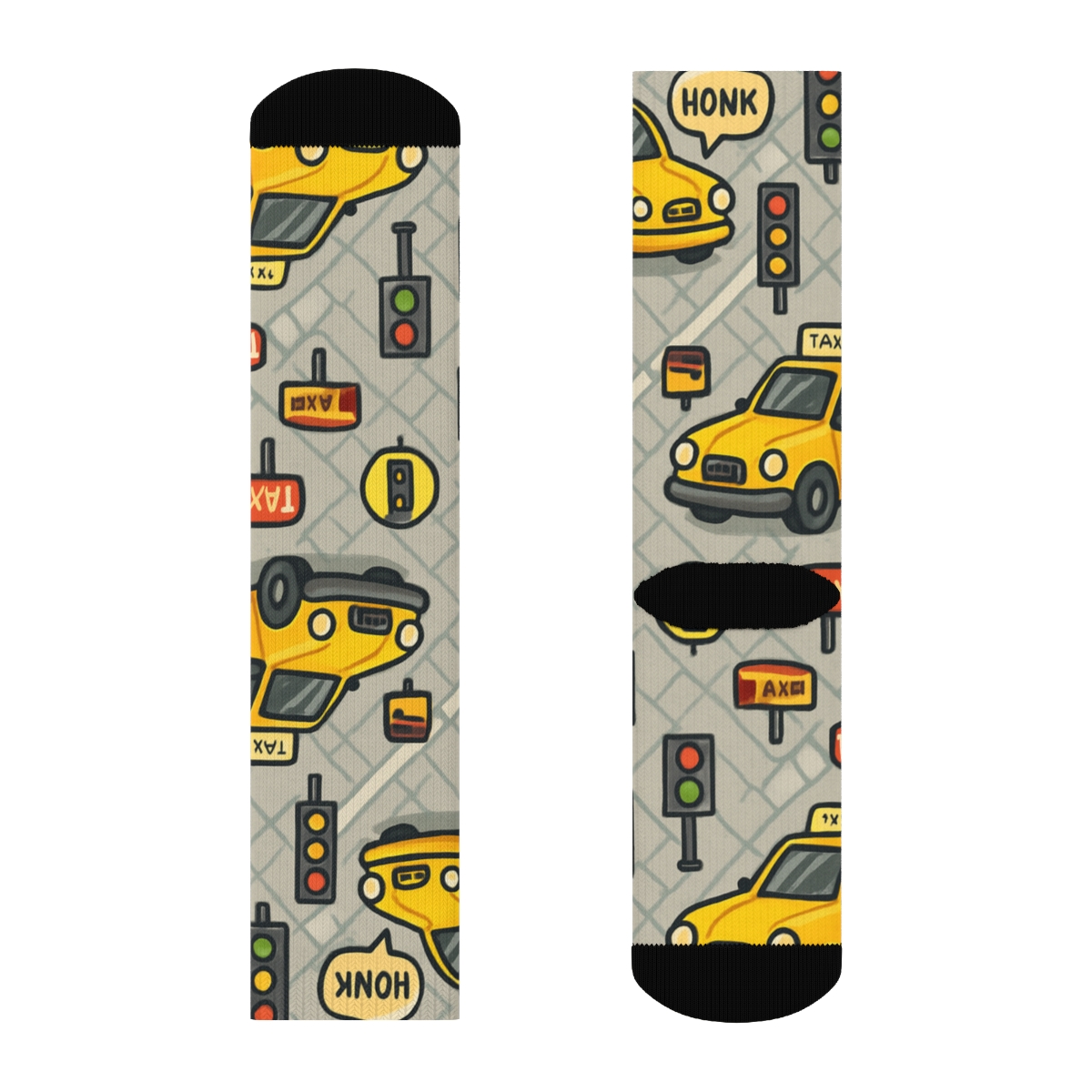 Street Grid Parade For Rideshare Driver custom crew socks