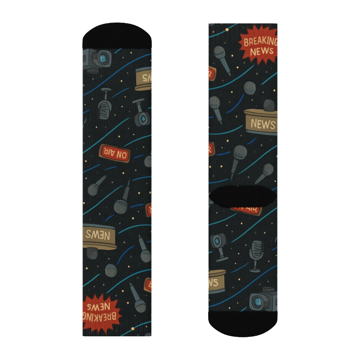 Studio Ticker Constellation Pattern news anchor Crew Socks