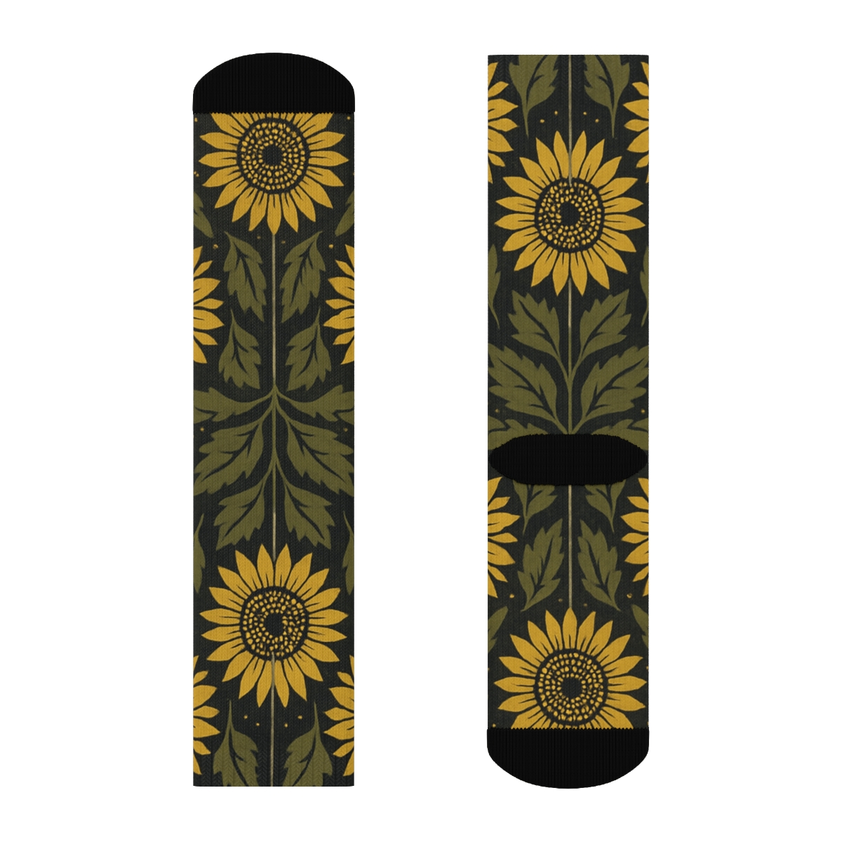 Sunflower Grid On Charcoal Background premium sports crew socks