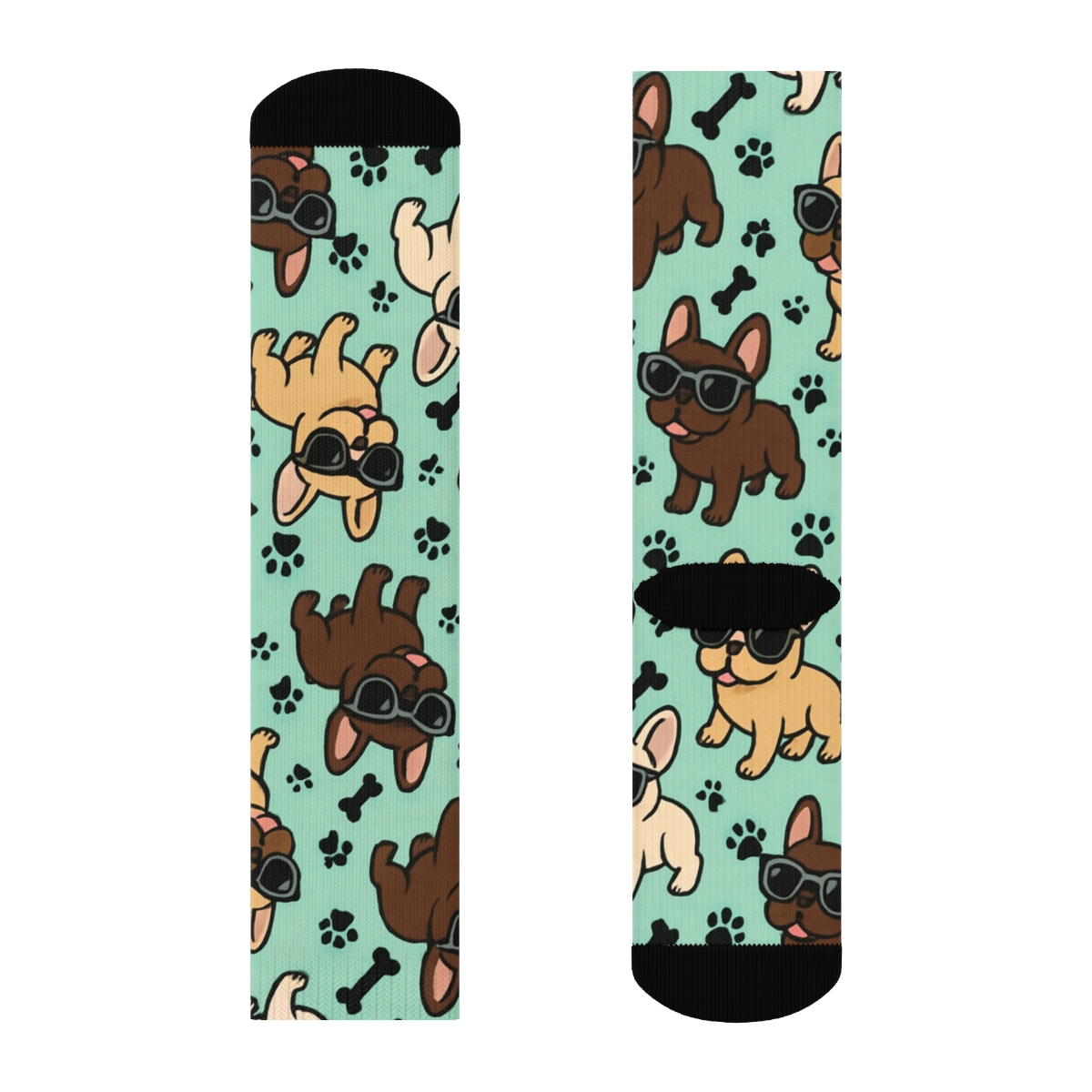 Sunglass Frenchies Diagonal Parade unique graphic crew socks