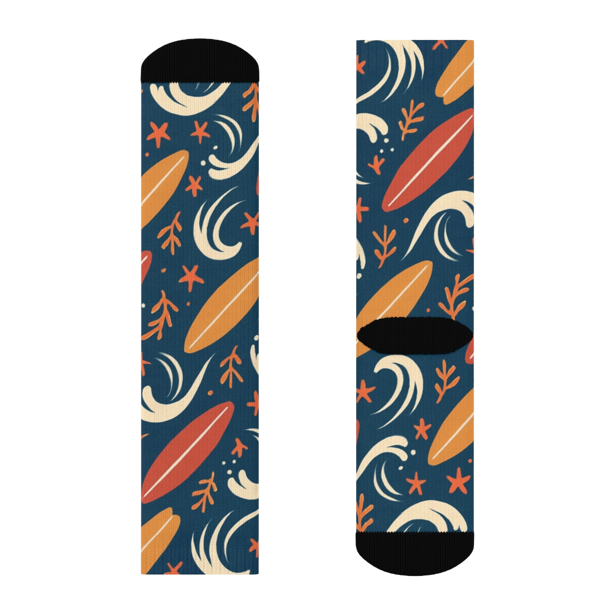Surfboard Chevron Parade comfortable cotton crew socks