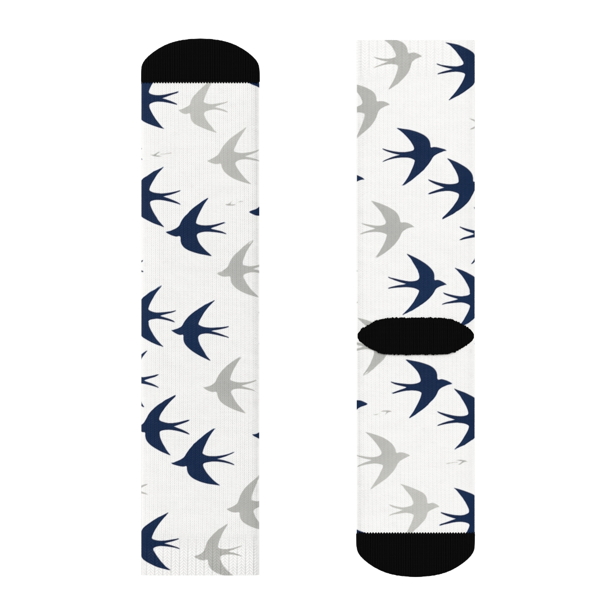 Swallow Flight Arrow Array On White unique graphic crew socks