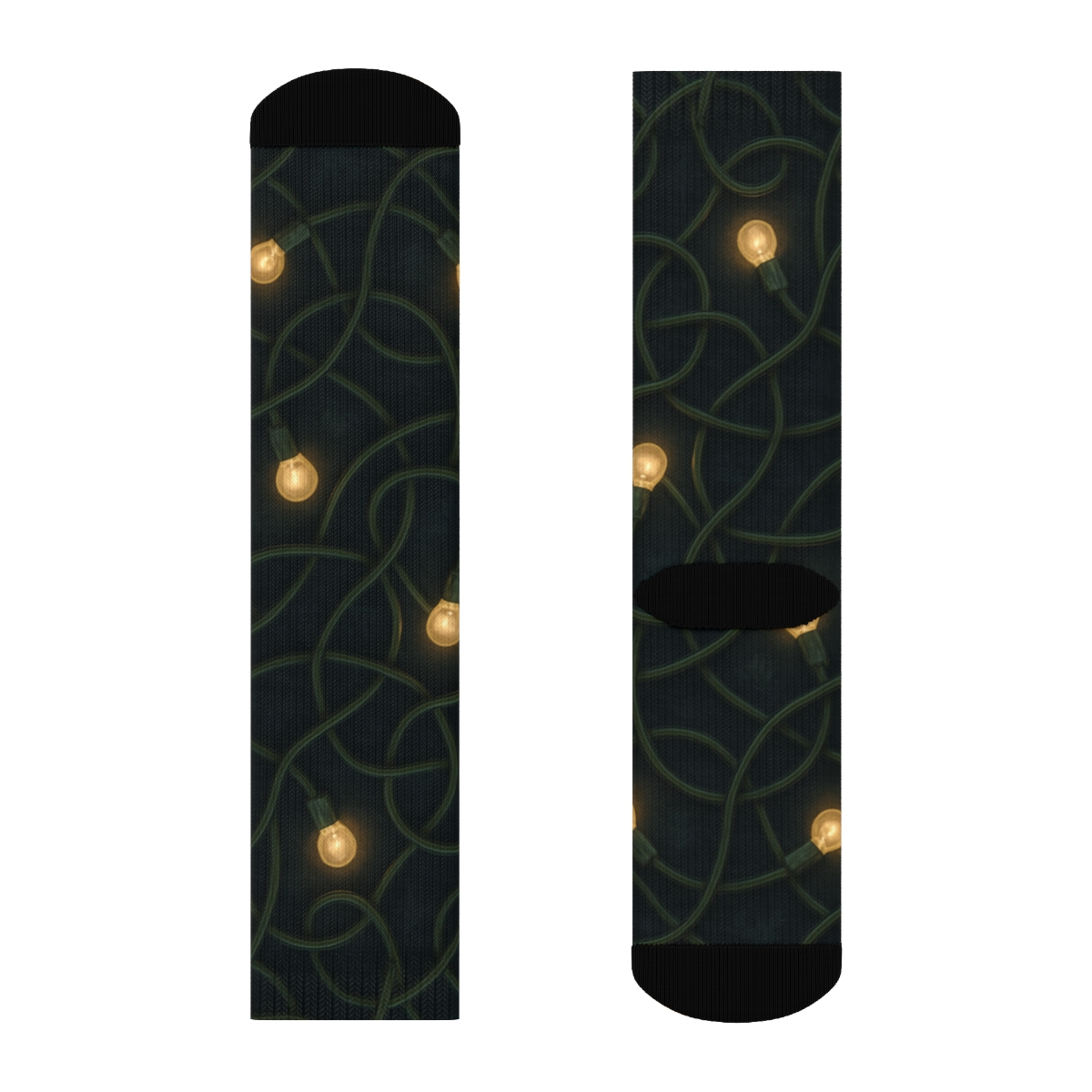 Tangled Cord Night Garden soft everyday crew socks