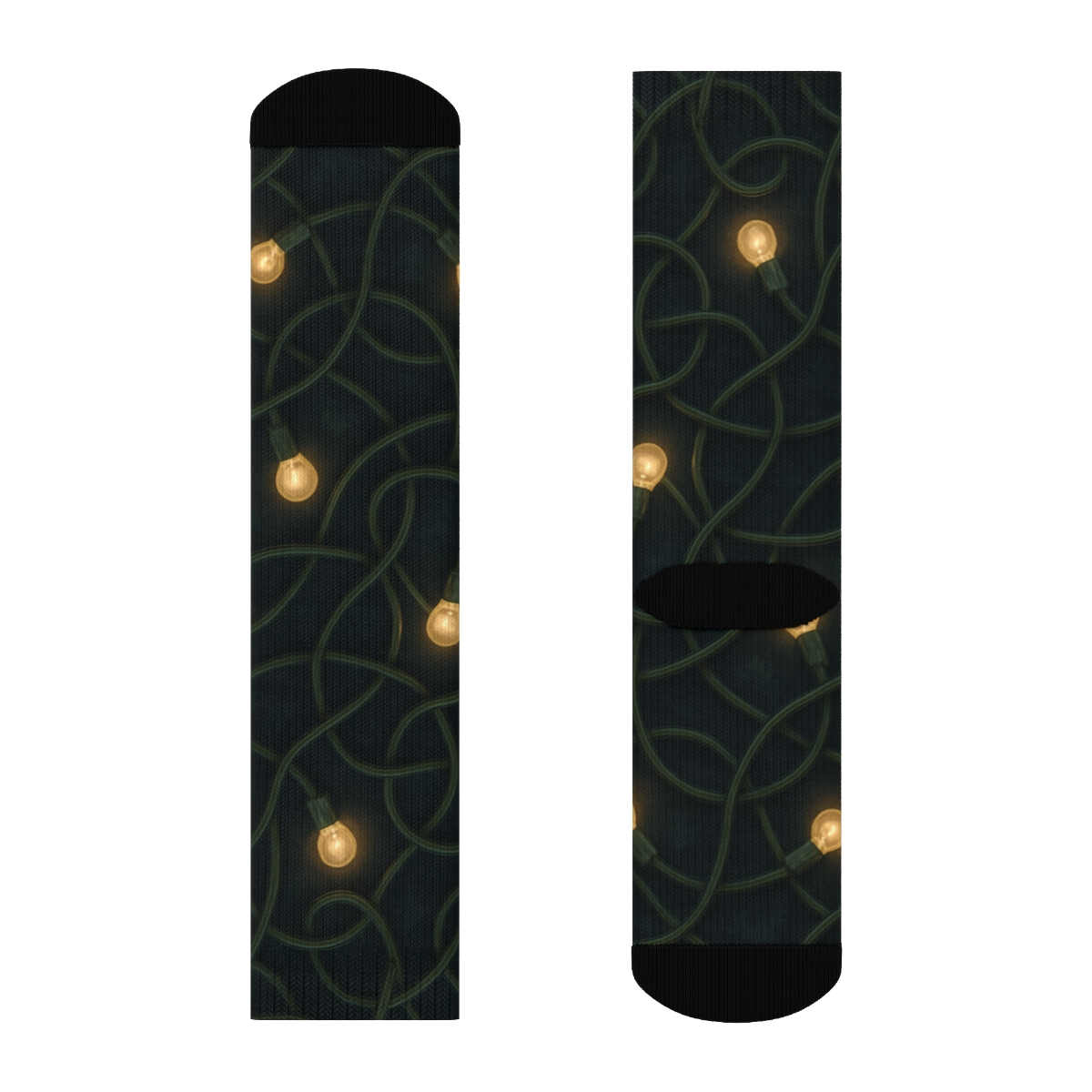 Tangled Cord Night Garden soft everyday crew socks