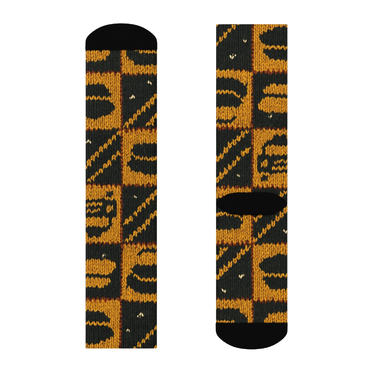 Taxi Driver Knit Illusion Checkerboard Parade designer printed crew socks