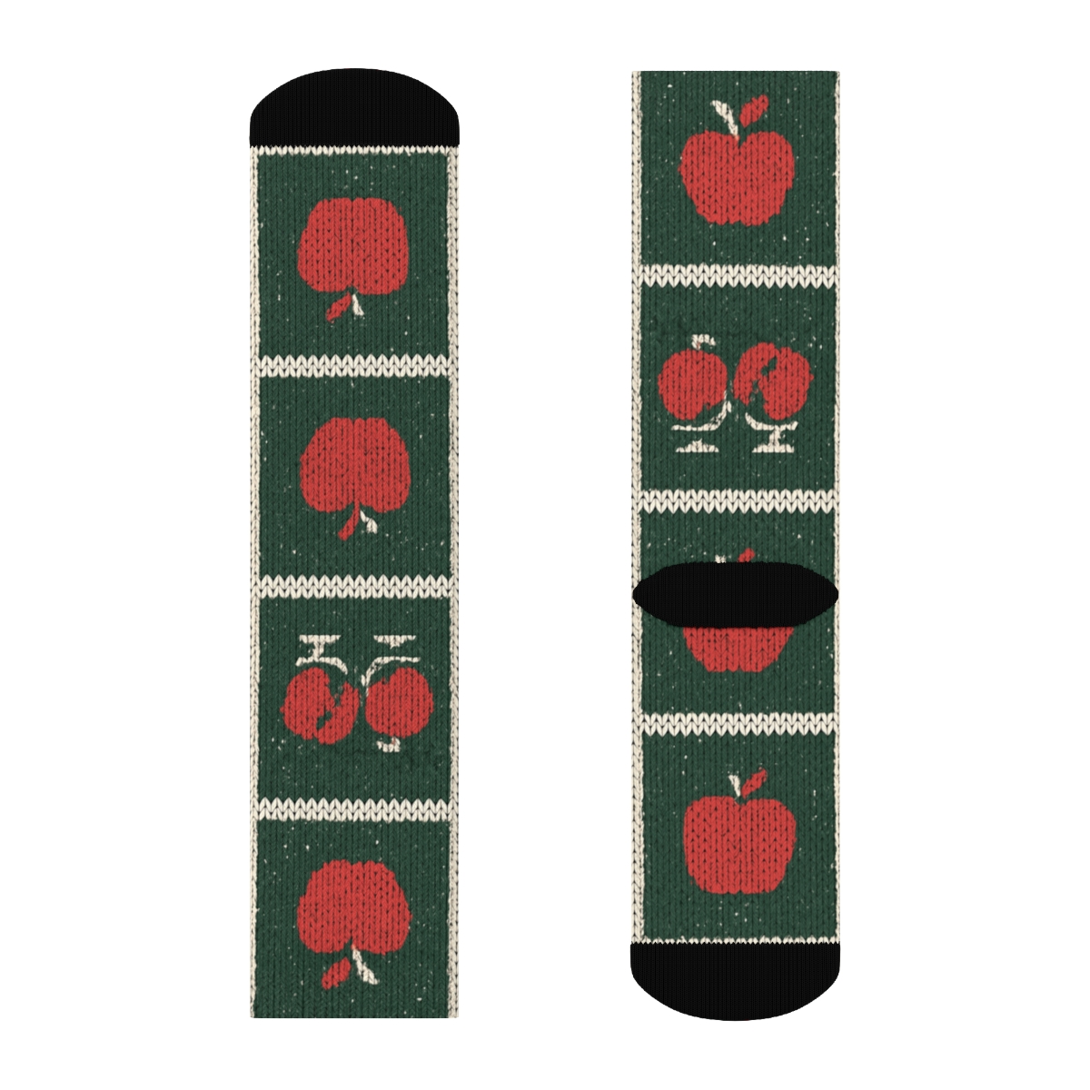 Teacher Chalkboard Knit Grid comfortable cotton crew socks