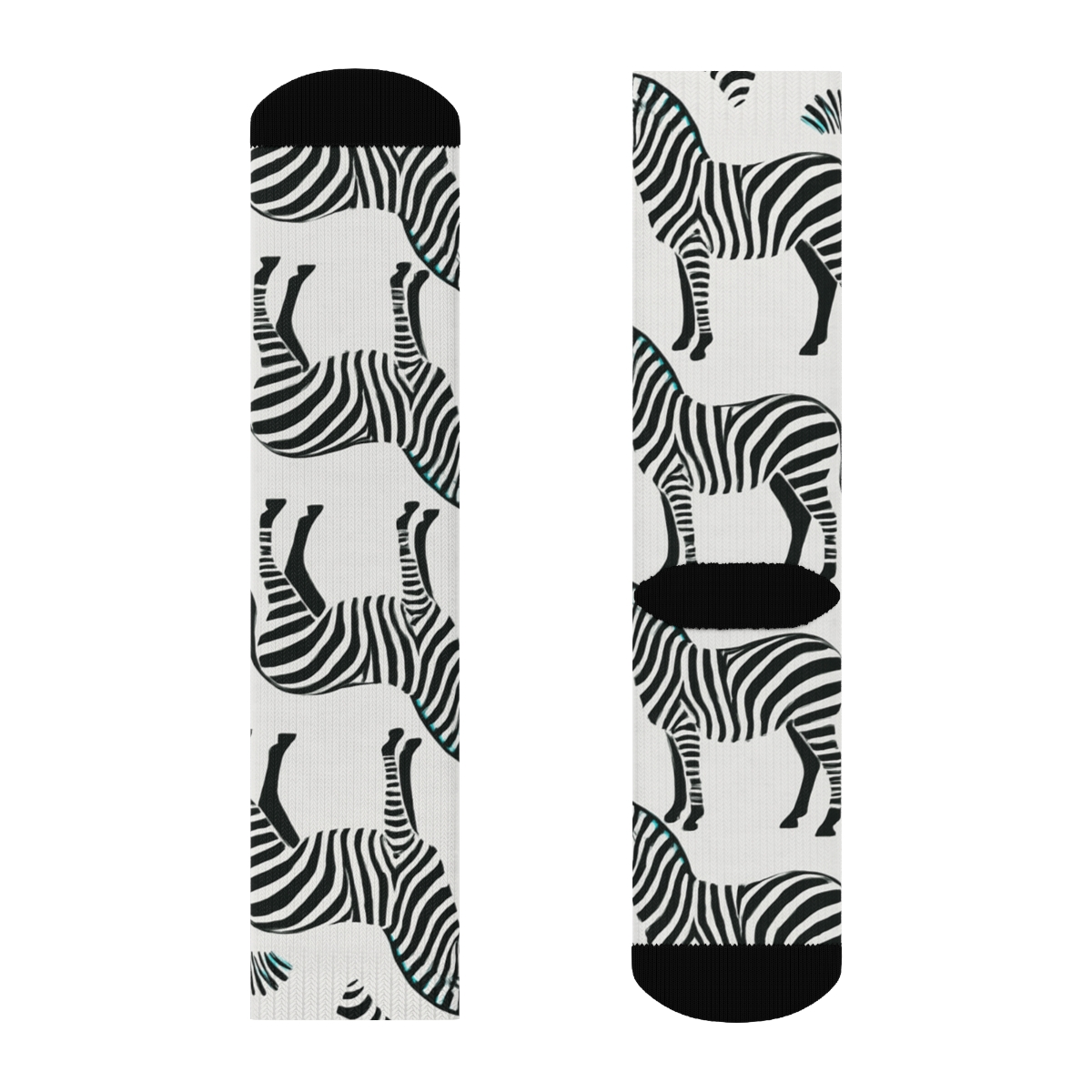 Teal Mirror Stripe Silhouette Lattice personalized crew socks