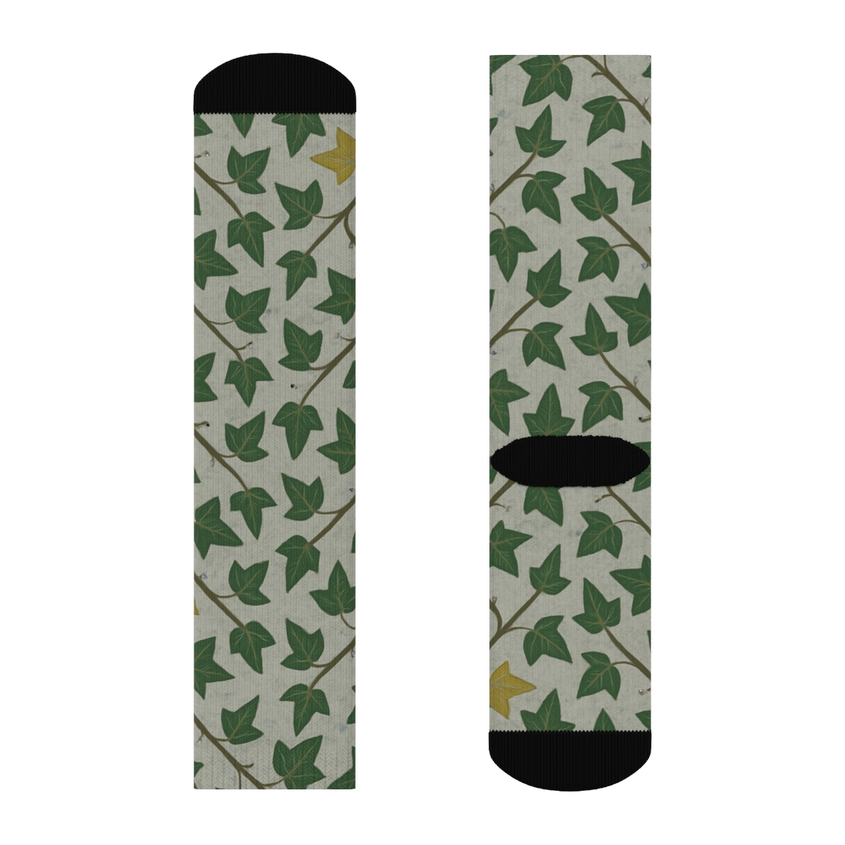 Tendril Chevron On Stone Gray trendy patterned crew socks