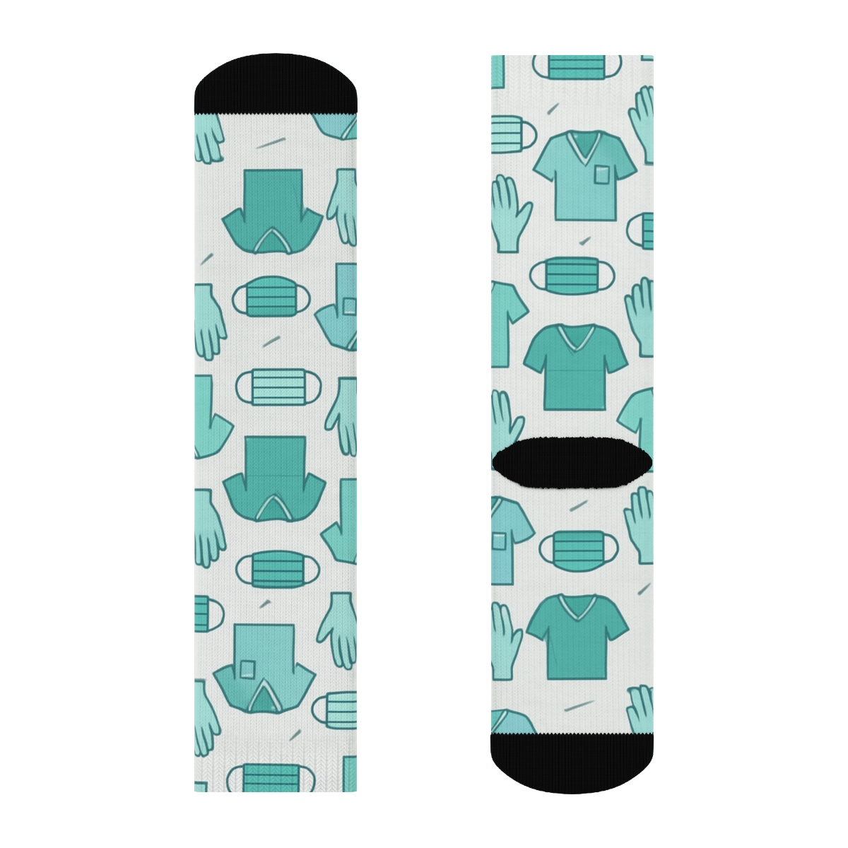 Tessellated Scrubs Grid For Surgeon Chic custom crew socks