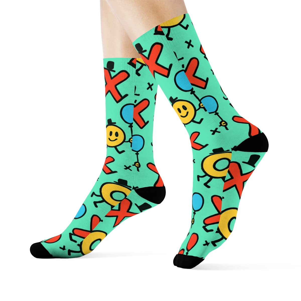 Tic Tac Toe Parade With Valentines Xo Icons Interior soft everyday crew socks