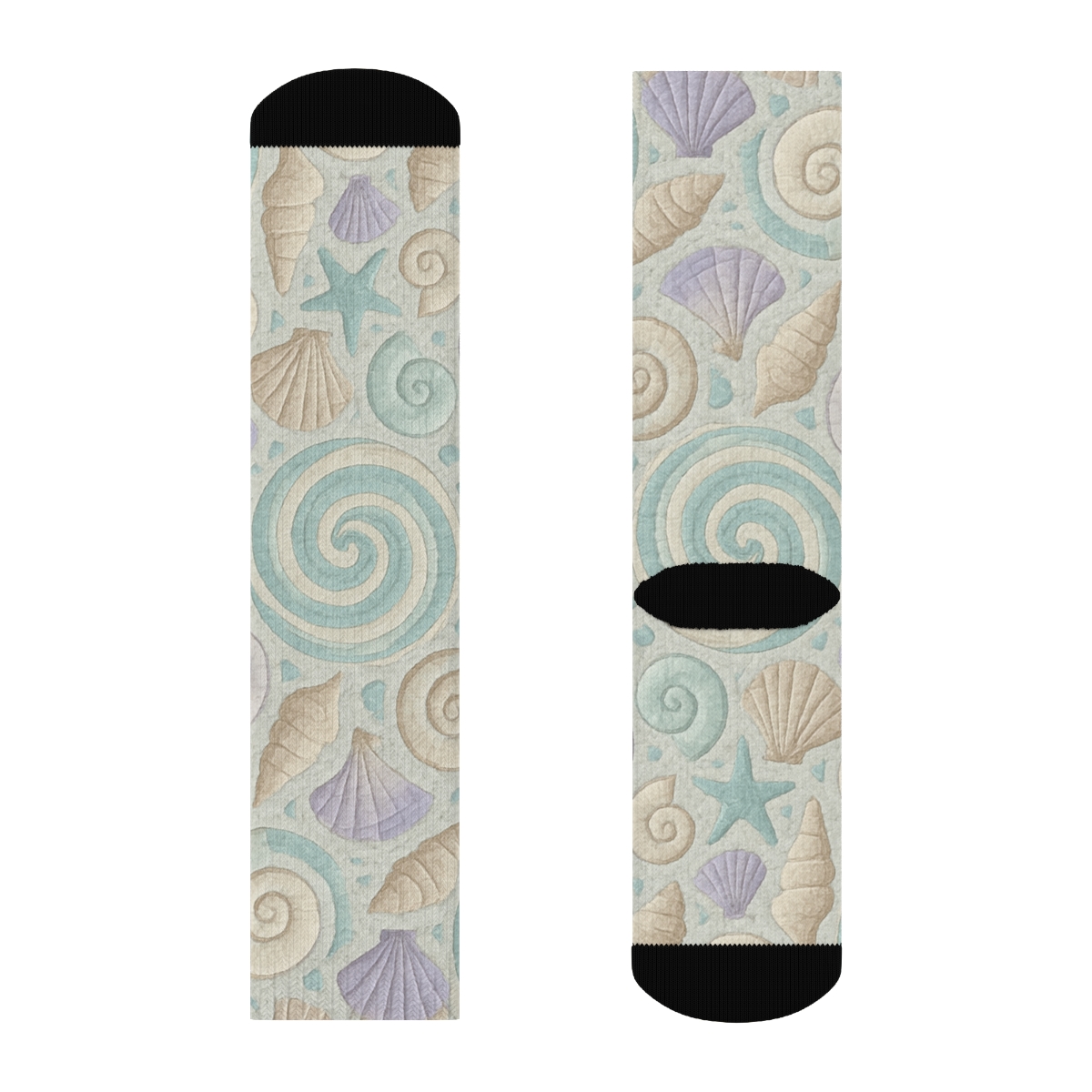 Tidepool Whorl Mosaic trendy patterned crew socks