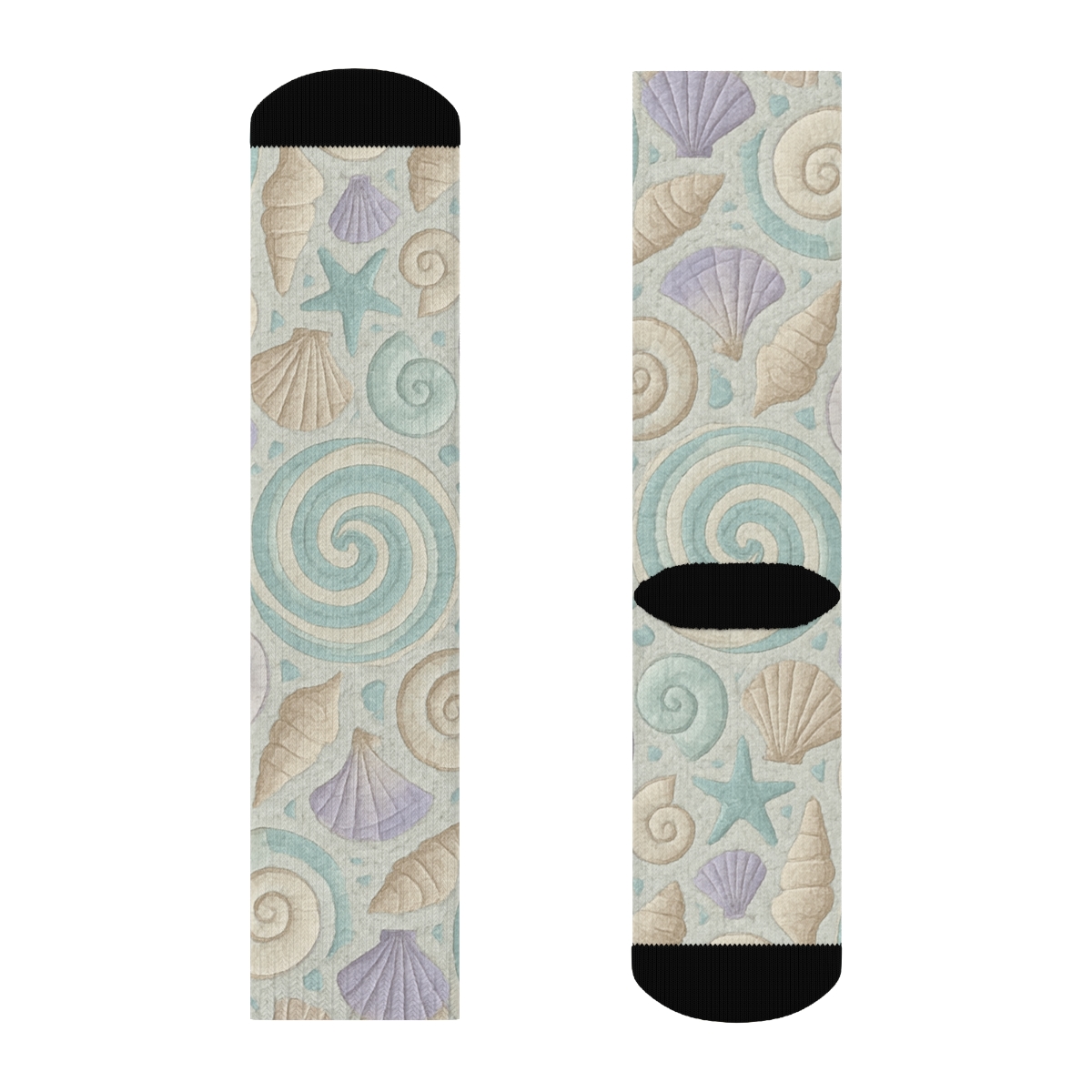 Tidepool Whorl Mosaic trendy patterned crew socks