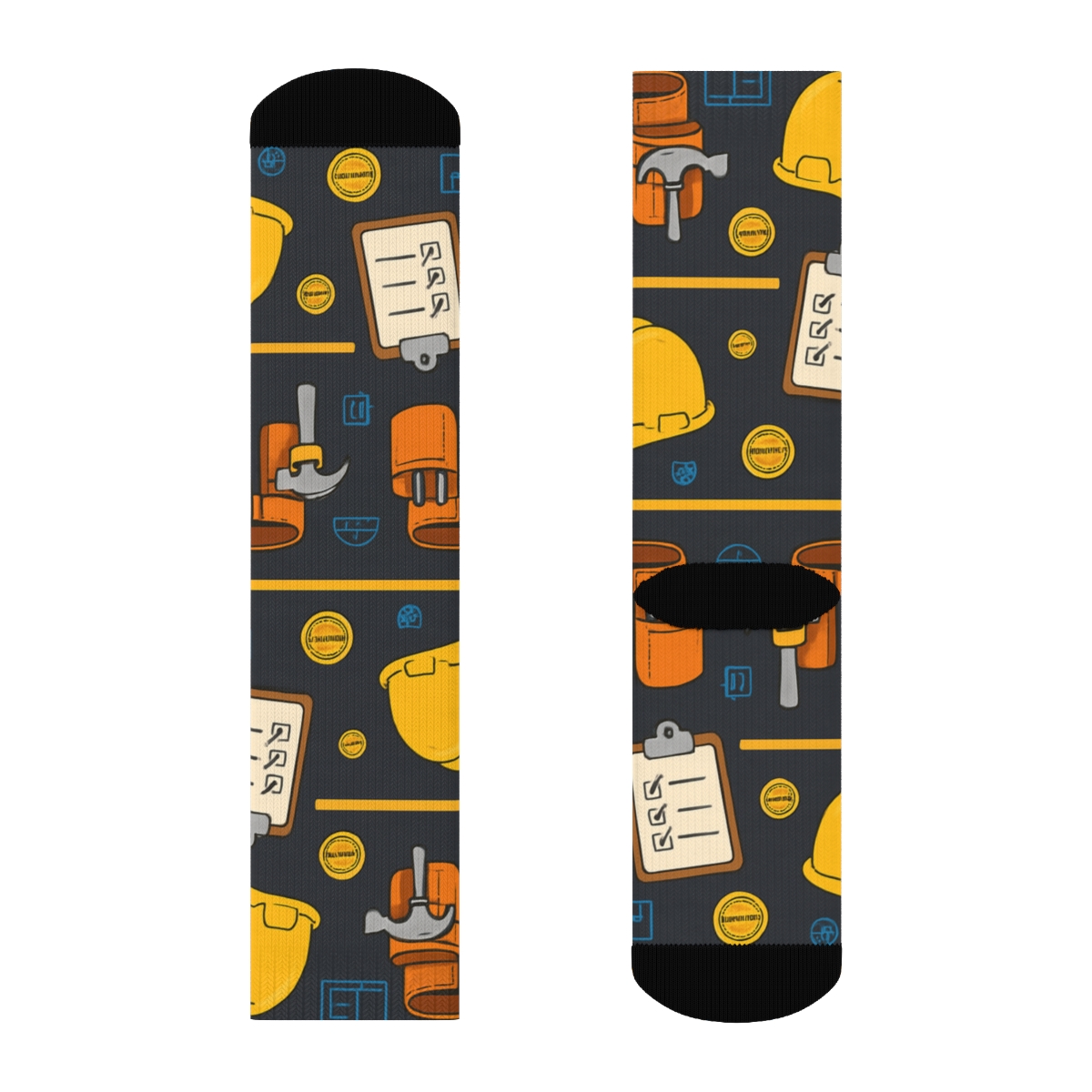 Tool Bandana Pattern For Building Inspector designer printed crew socks