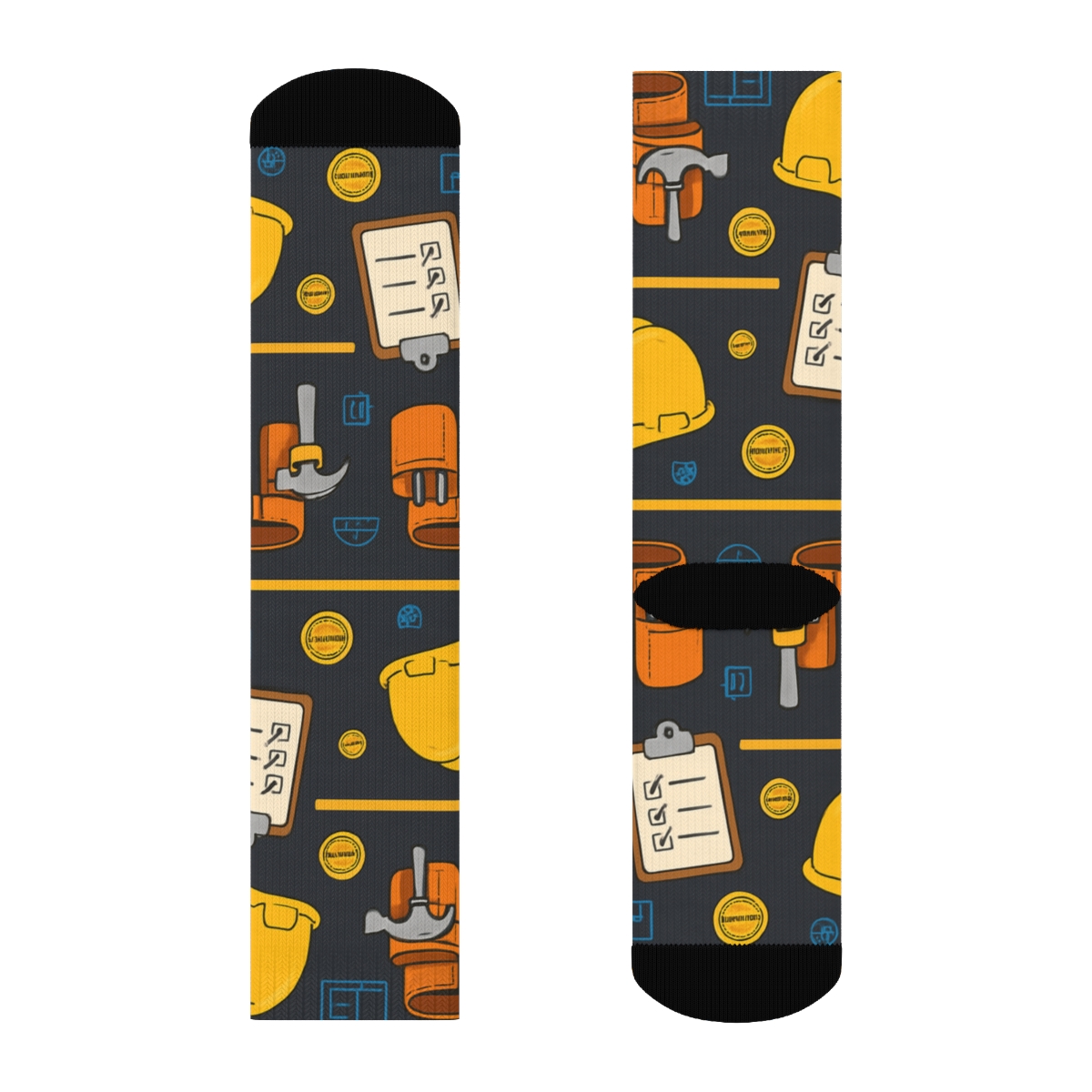 Tool Bandana Pattern For Building Inspector designer printed crew socks