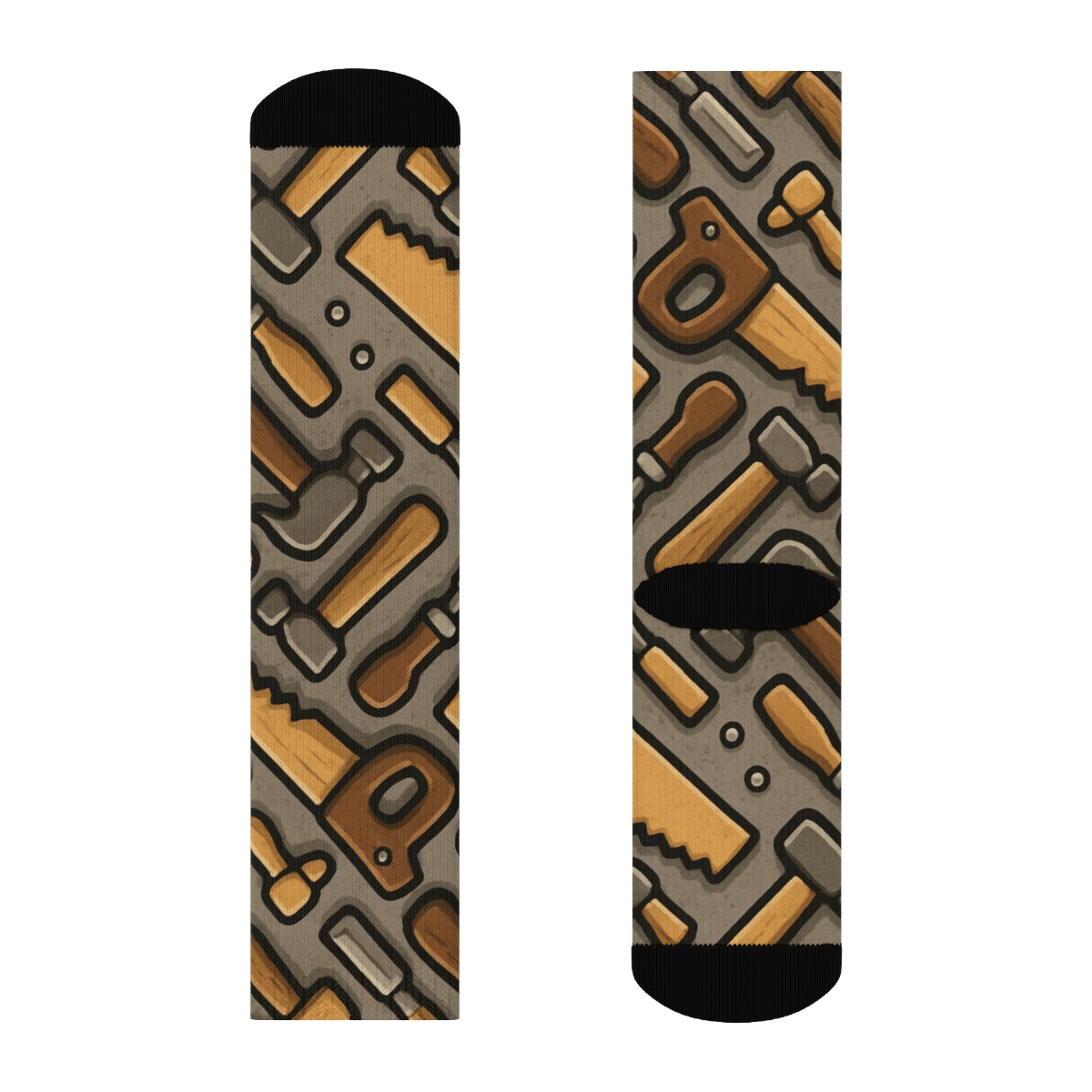 Tool Chevron In Carpenter Workshop Rhythm personalized crew socks