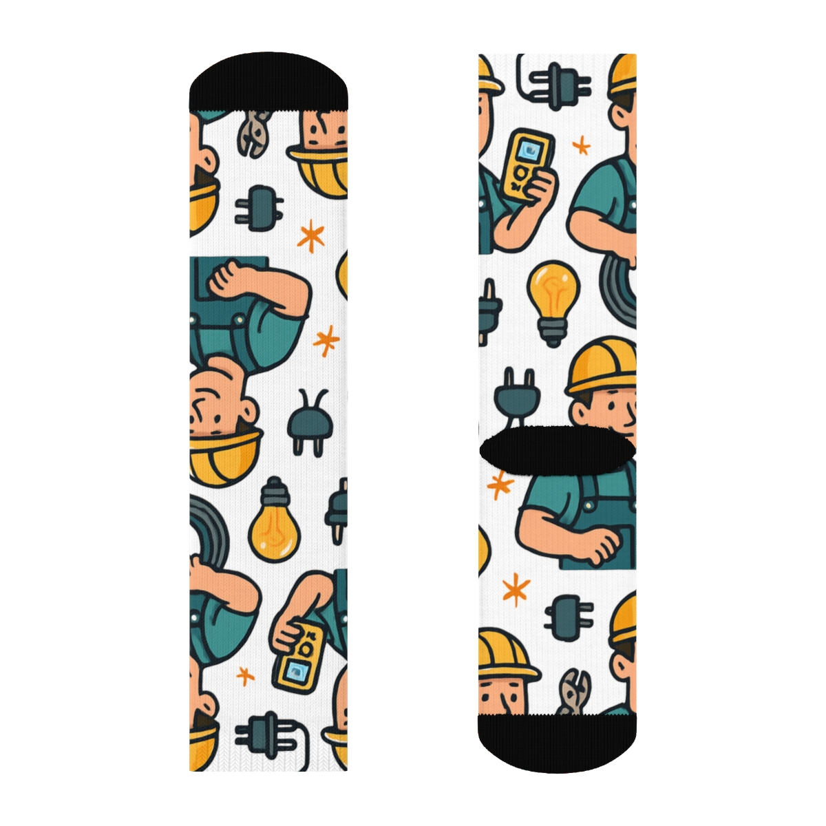 Tool Parade With Electrician Characters custom crew socks