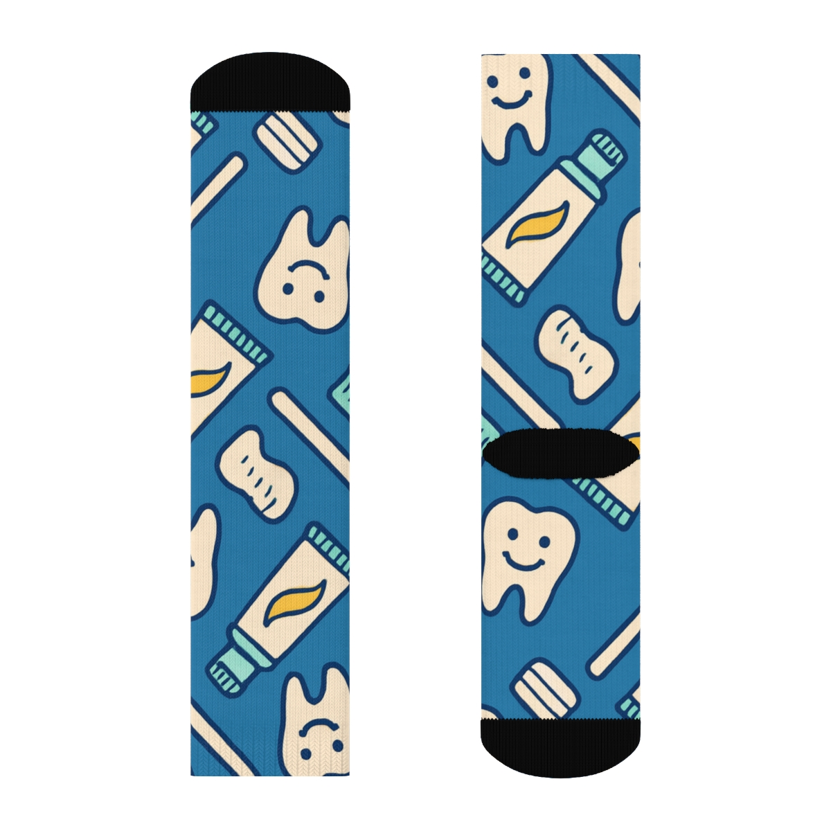Toothbrush Chevron In Dentist Pop Style unique graphic crew socks