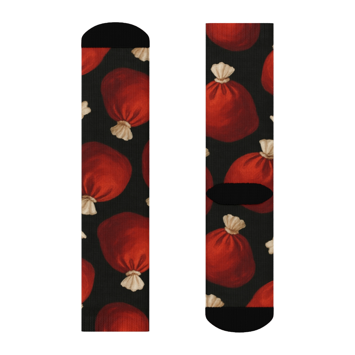 Toy Sack Toss Pattern Santa Edition soft everyday crew socks