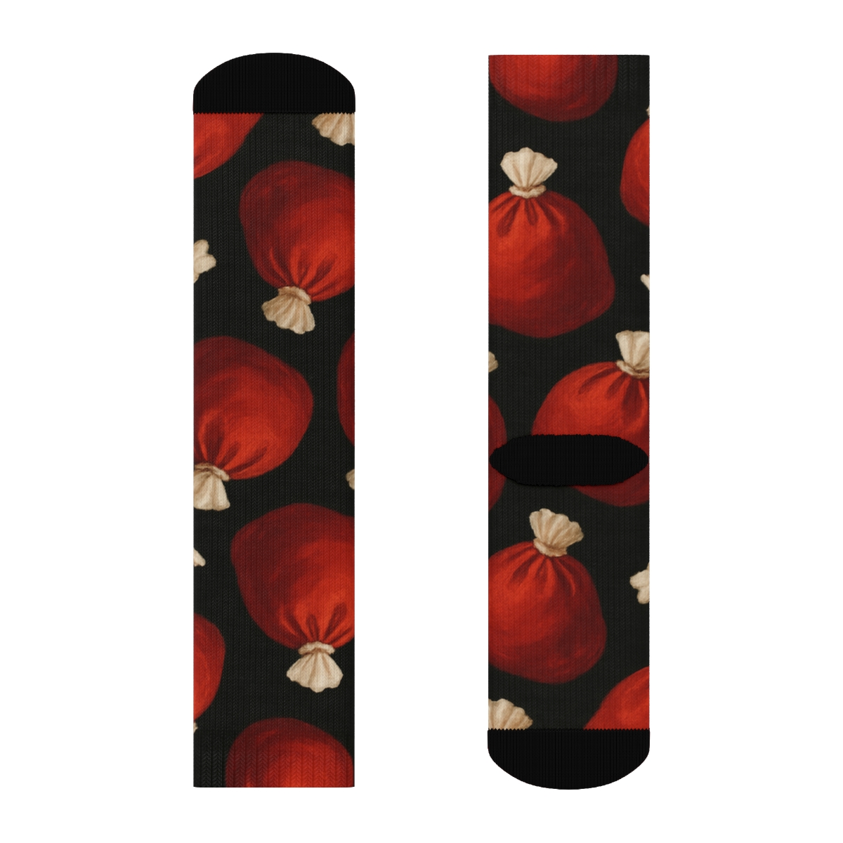 Toy Sack Toss Pattern Santa Edition soft everyday crew socks