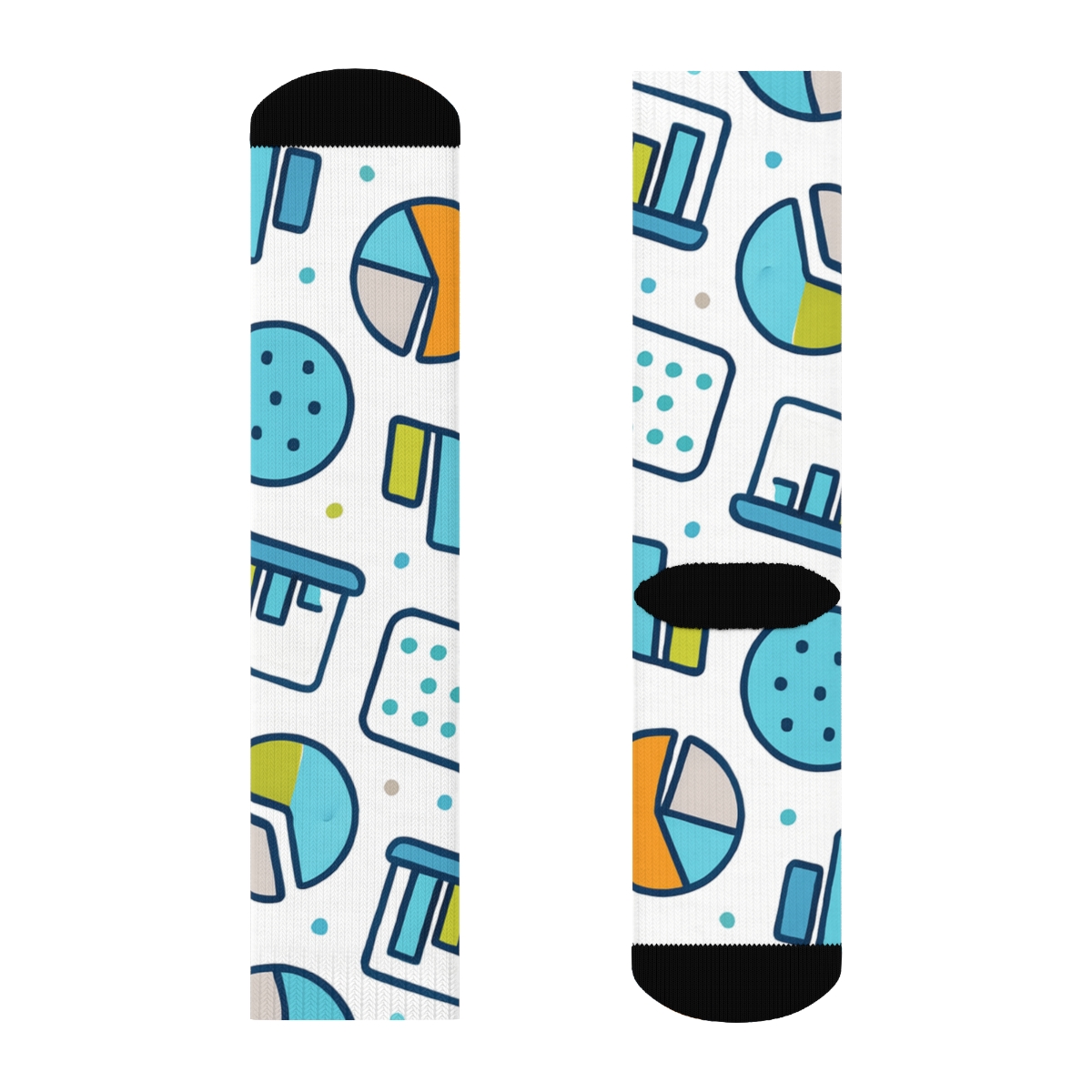 Trendline Carnival For The Data Analyst designer printed crew socks