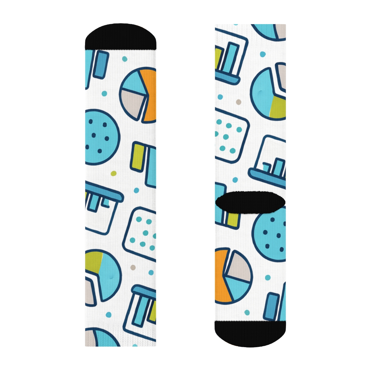 Trendline Carnival For The Data Analyst designer printed crew socks