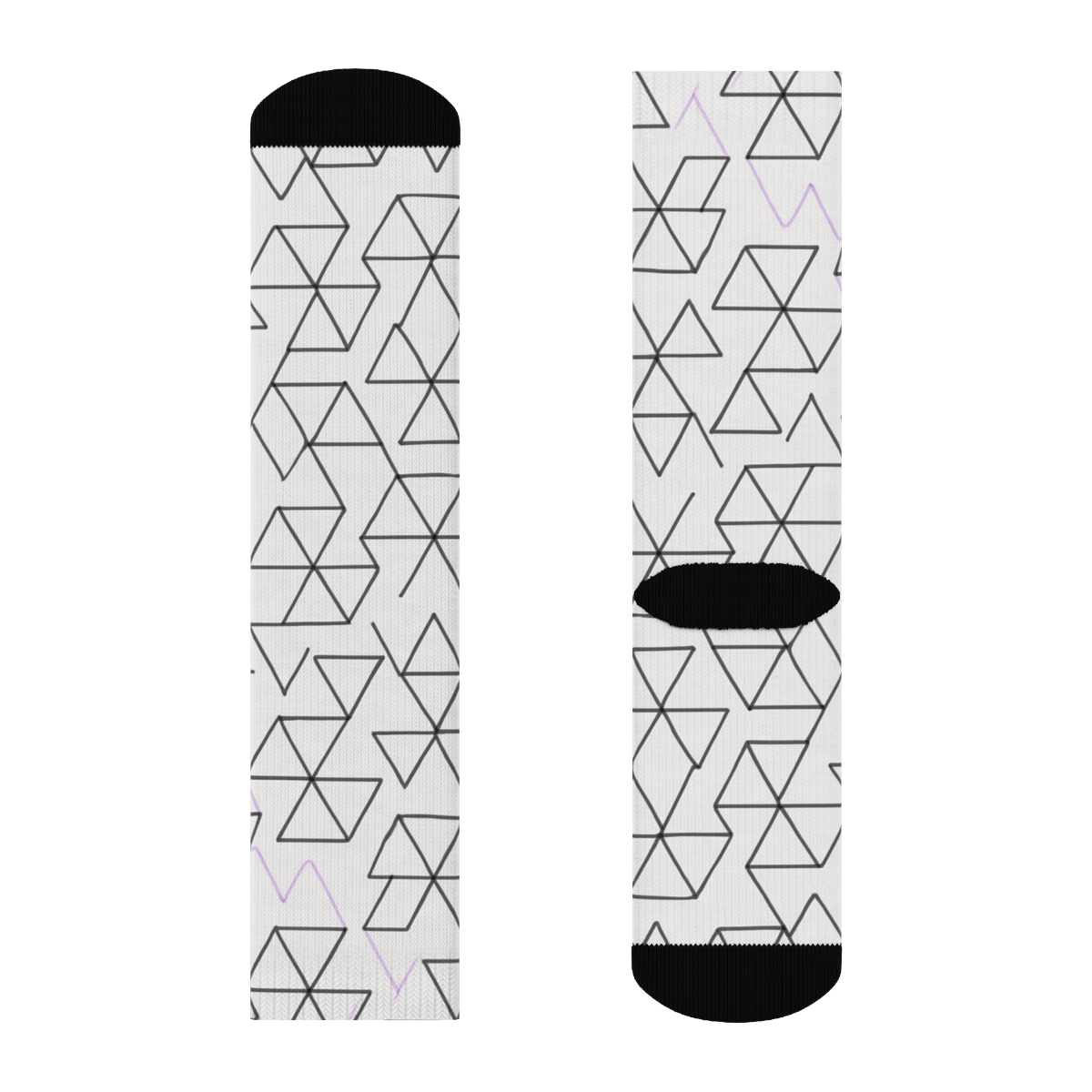 Triangle Pinwheel Micro Tile soft everyday crew socks