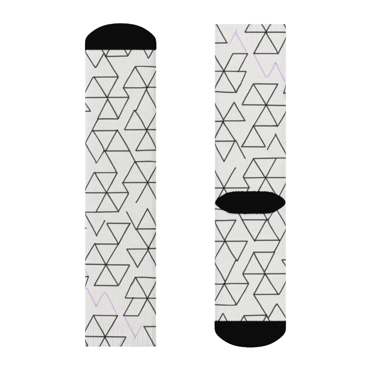 Triangle Pinwheel Micro Tile soft everyday crew socks