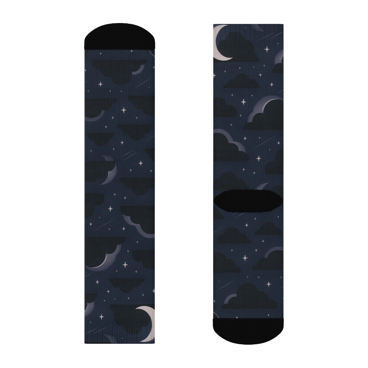 Twilight Grid With Clouds Silhouettes personalized crew socks