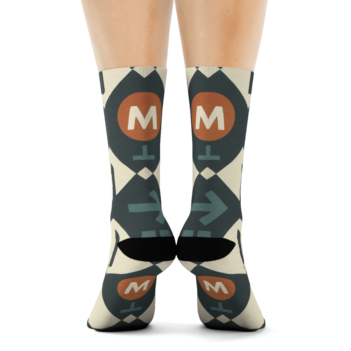 Urban Planner Transit Icon Lattice unique graphic crew socks