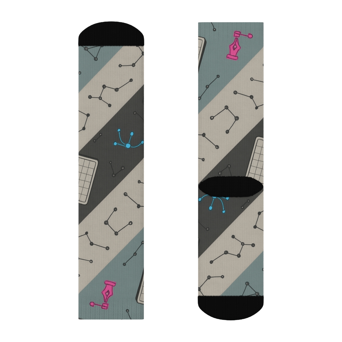 Vector Nebula Tools For Creative Graphic Designer trendy patterned crew socks