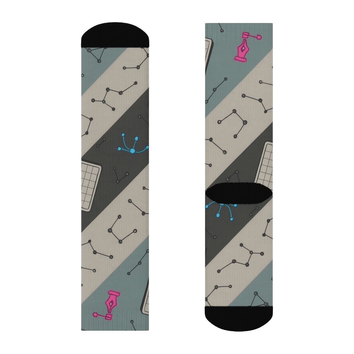 Vector Nebula Tools For Creative Graphic Designer trendy patterned crew socks