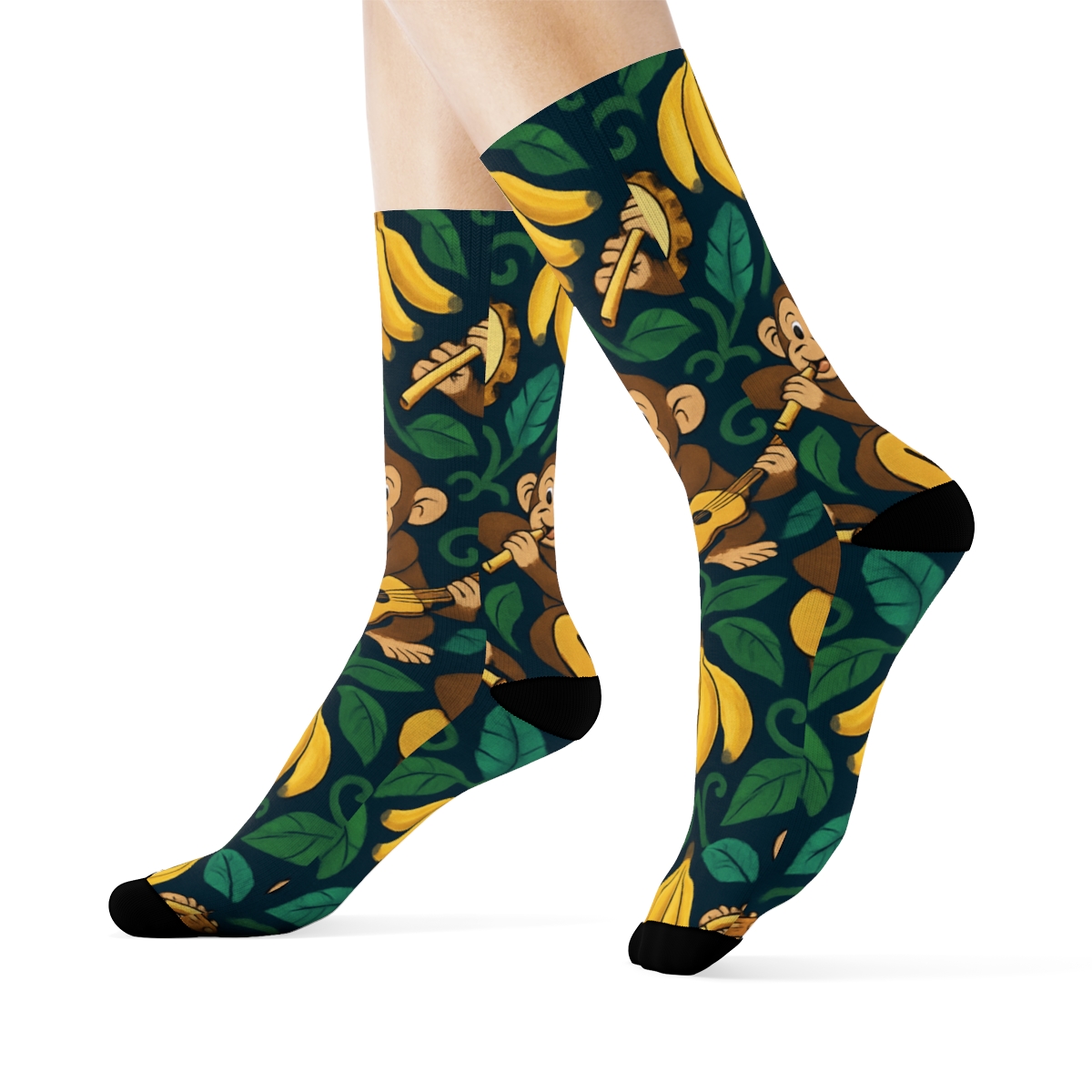 Vine Lattice With Ape Musicians custom crew socks