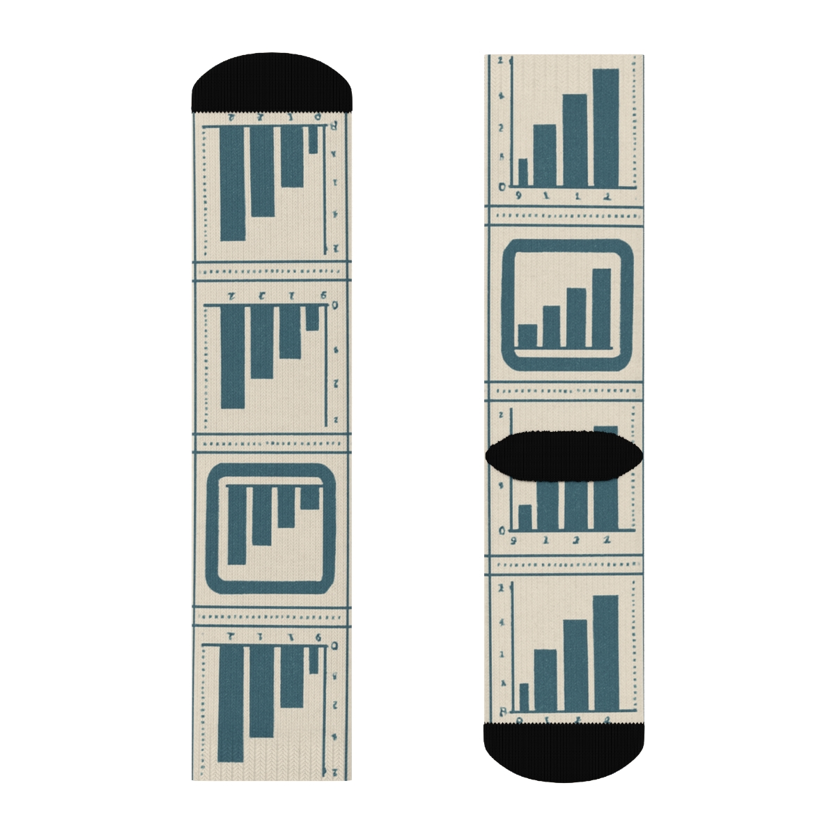 Vintage Data Poster Look With Data Analyst Lattice unique graphic crew socks