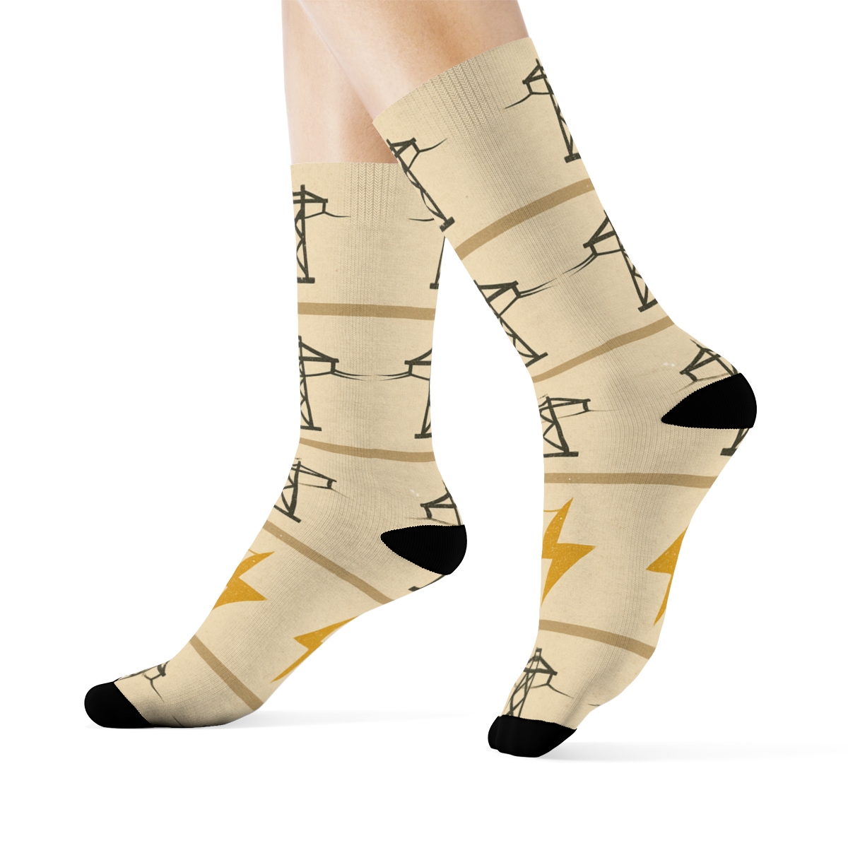 Vintage Industrial Power Band premium sports crew socks