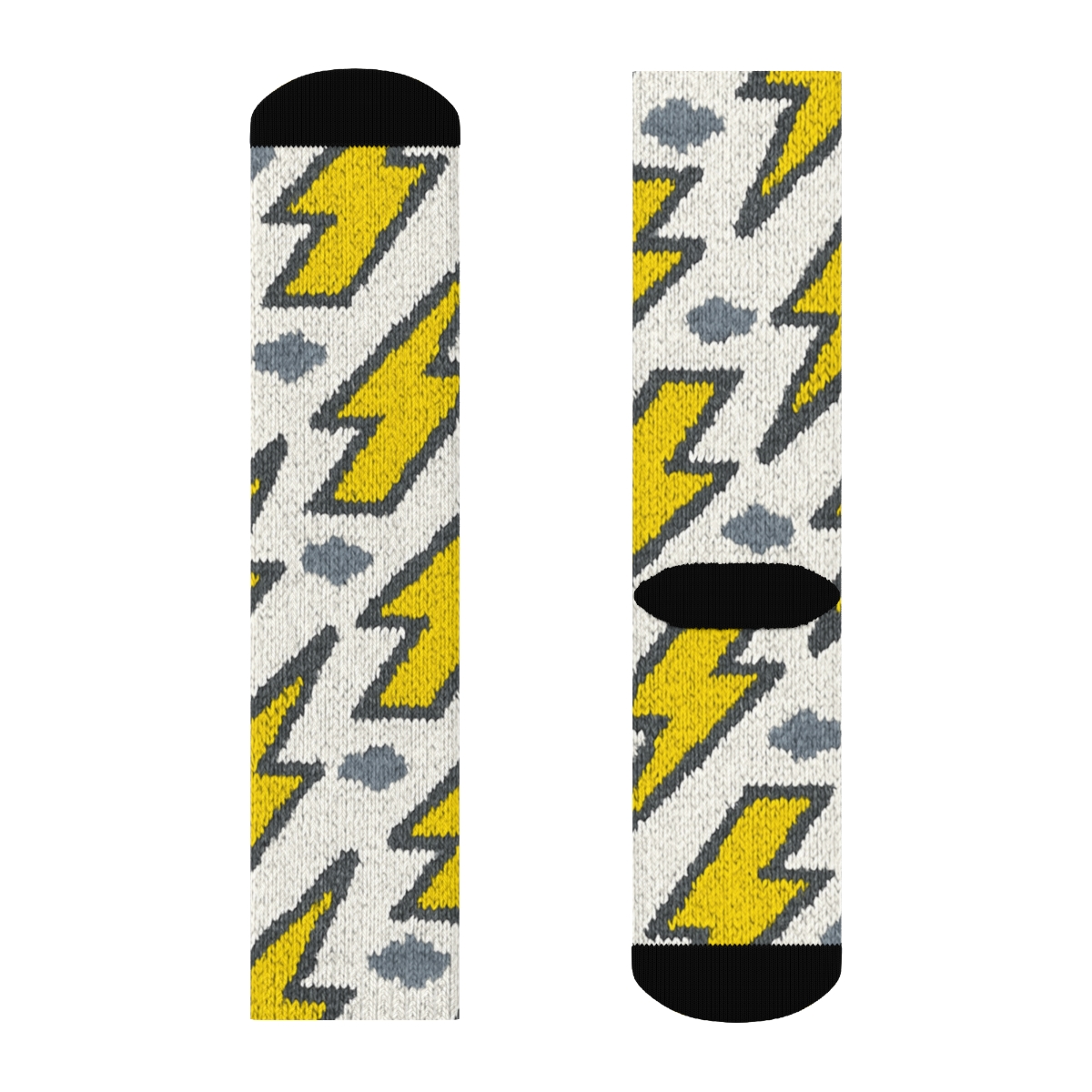 Voltage Chevron Knit On Bright White stylish athletic crew socks
