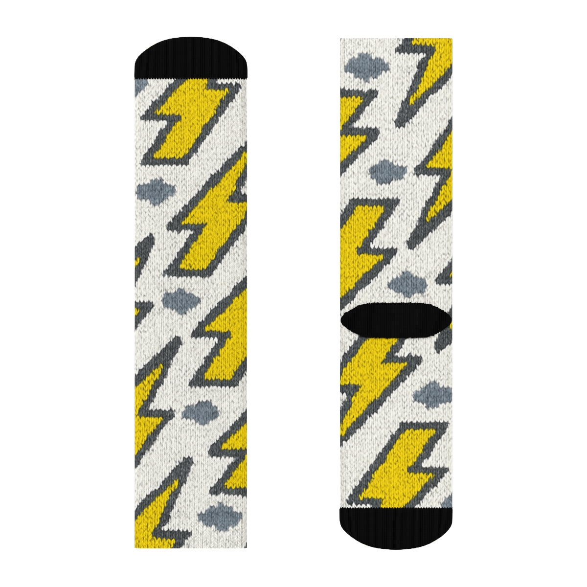 Voltage Chevron Knit On Bright White stylish athletic crew socks