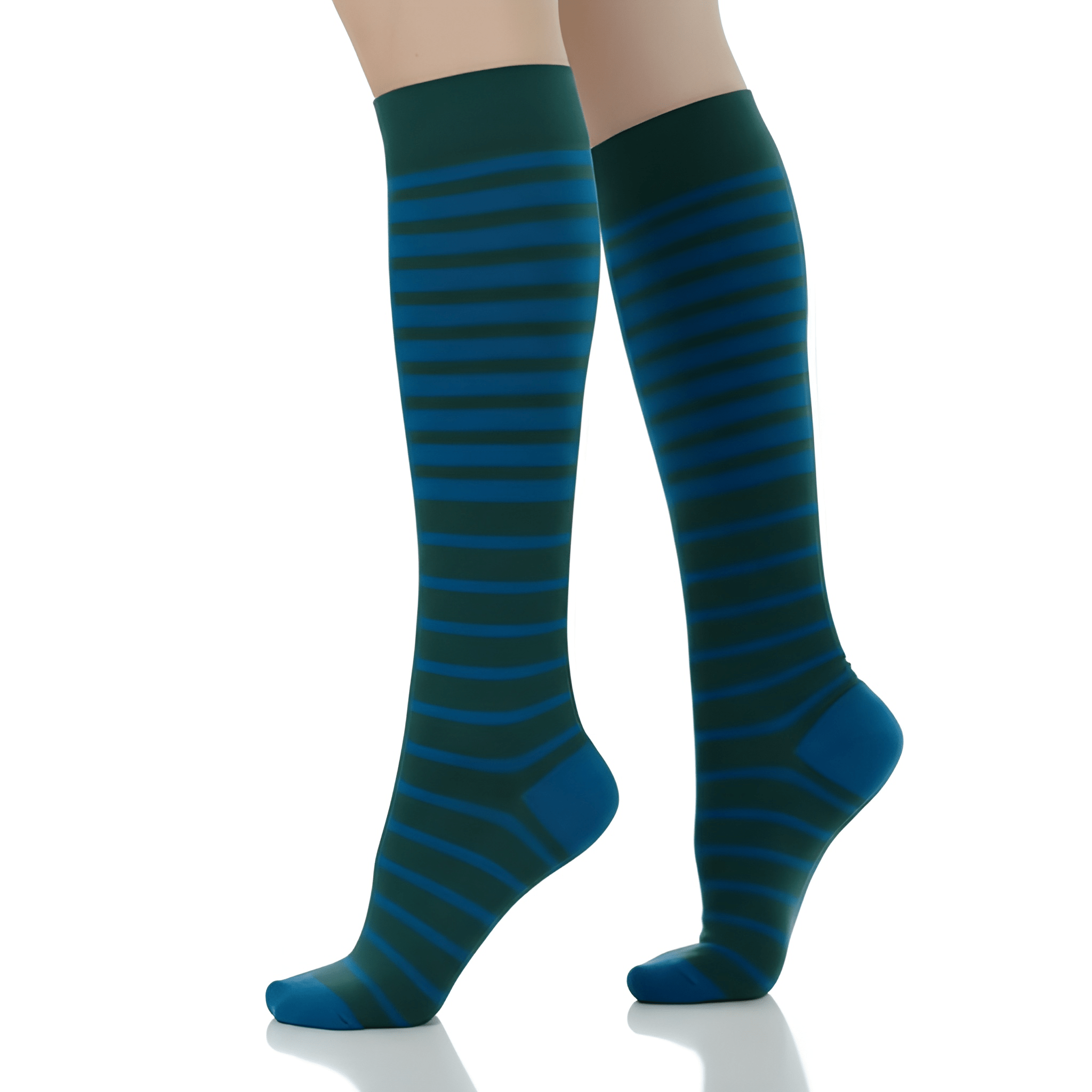 Falling Stripe Knee-High Compression Socks 