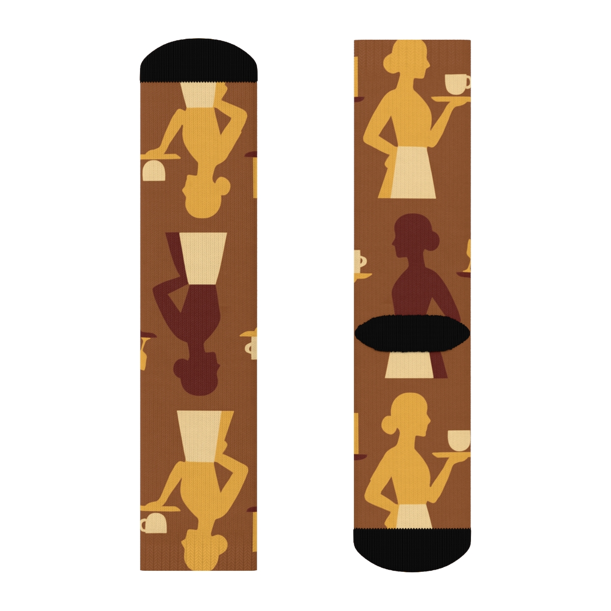 Waitress-Inspired Star Table Grid premium sports crew socks