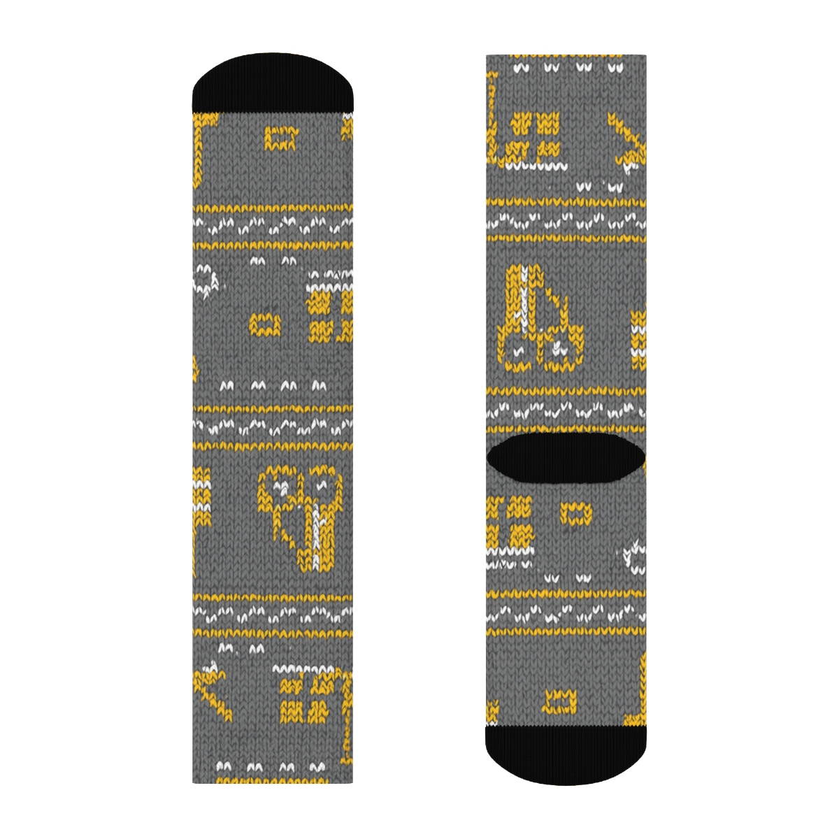 Warehouse Worker Forklift Fair Isle Tiling personalized crew socks