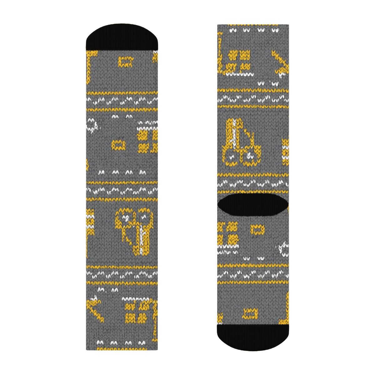 Warehouse Worker Forklift Fair Isle Tiling personalized crew socks