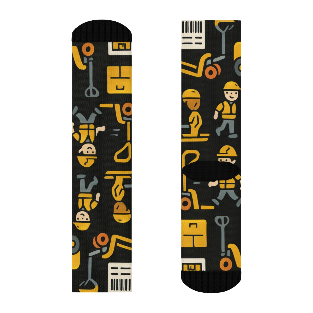 Warehouse Worker Forklift Pep Rally Tessellation personalized crew socks
