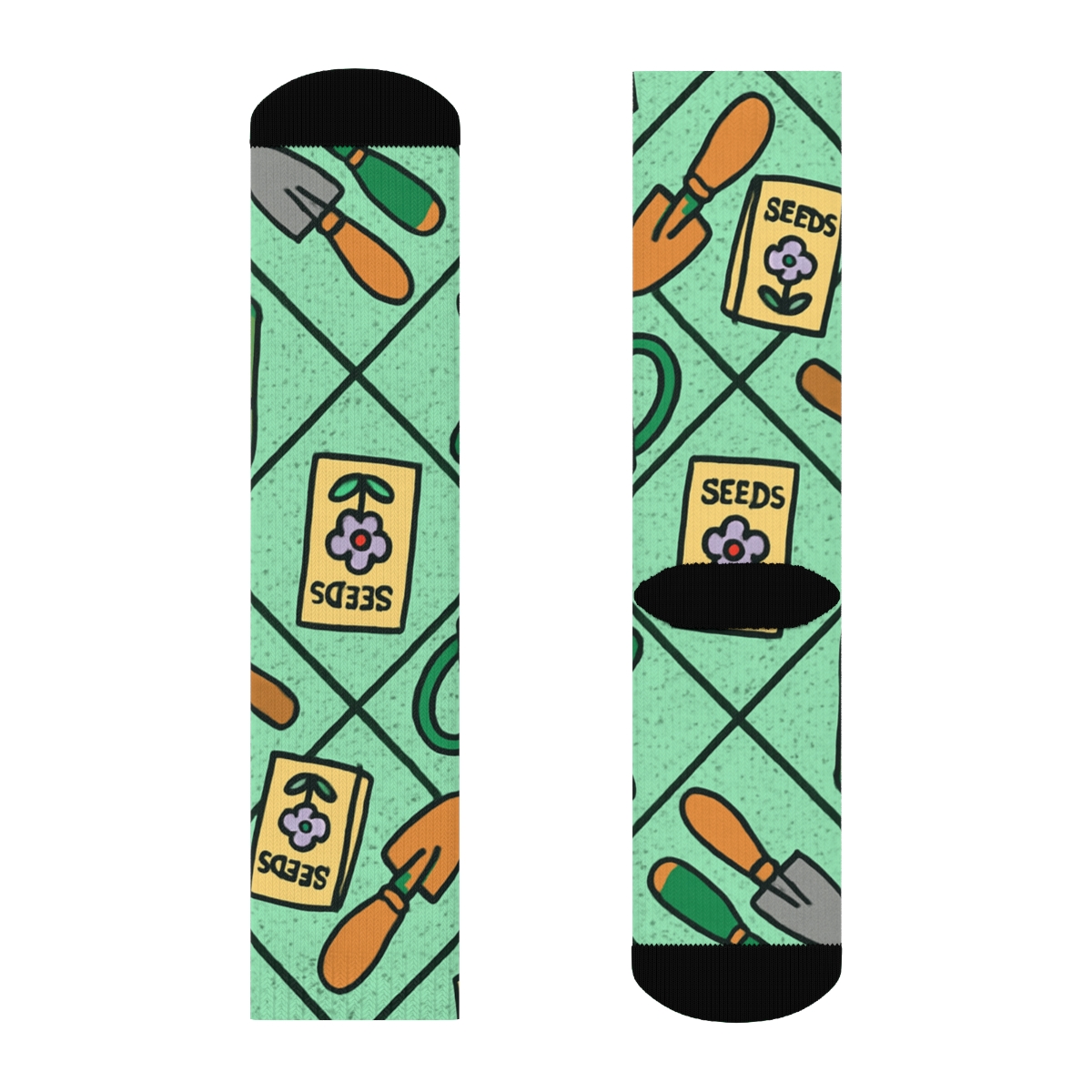Watering Can Trellis Pattern For The Gardener stylish athletic crew socks