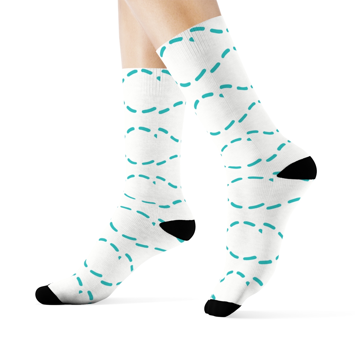 Wavelet Dash Sequence unique graphic crew socks