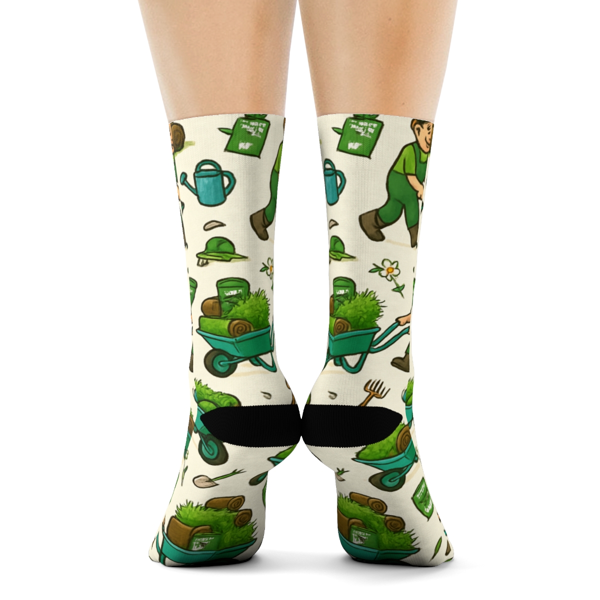 Wheelbarrow Parade, Groundskeeper Edition designer printed crew socks