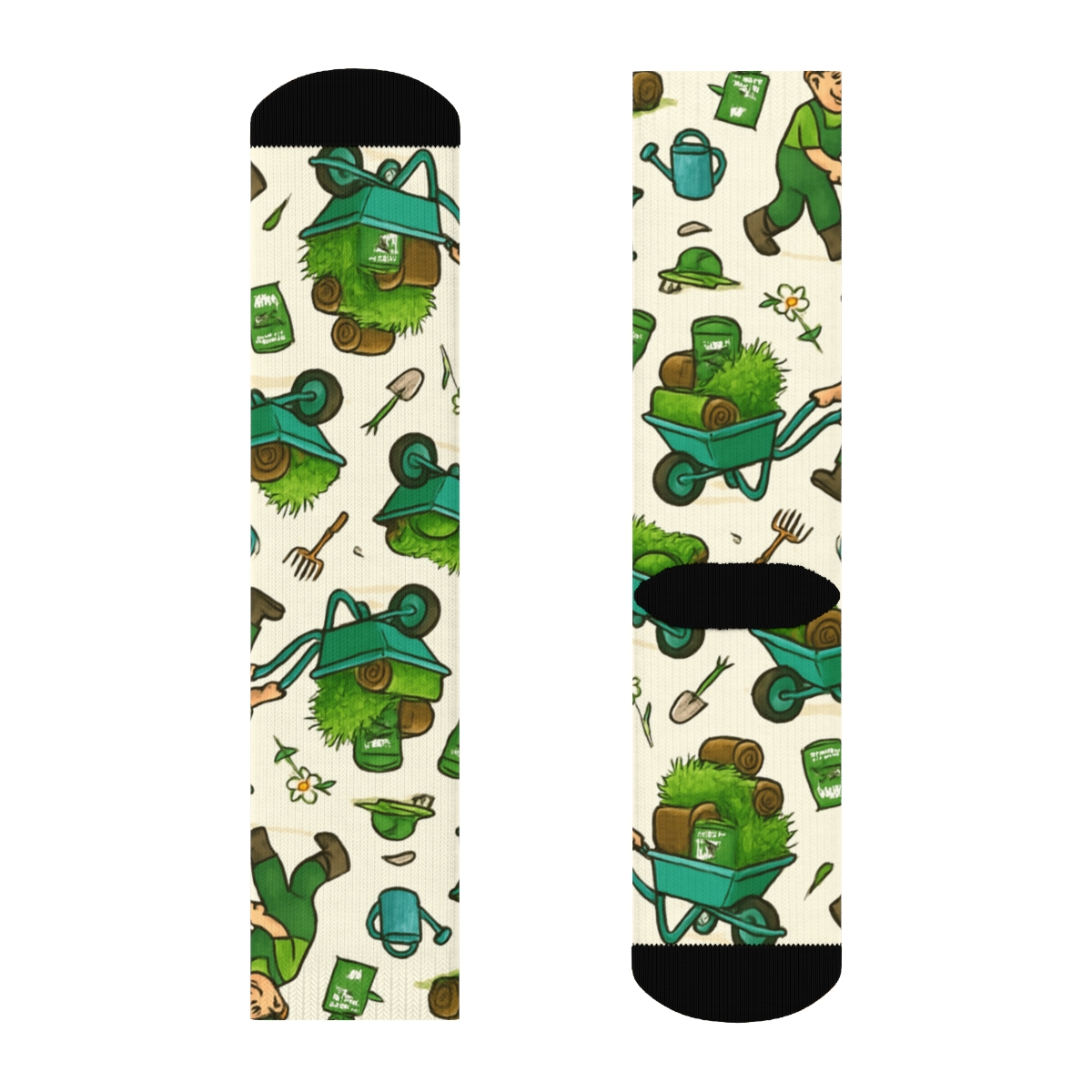 Wheelbarrow Parade, Groundskeeper Edition designer printed crew socks