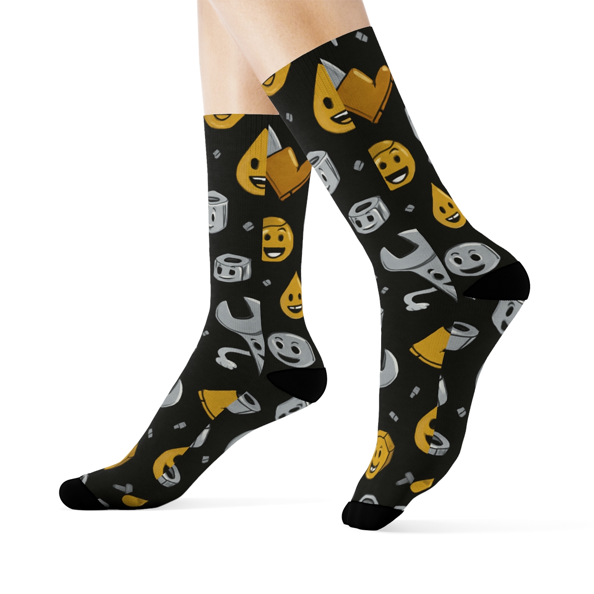 Wrench Parade For Mechanic Prints stylish athletic crew socks